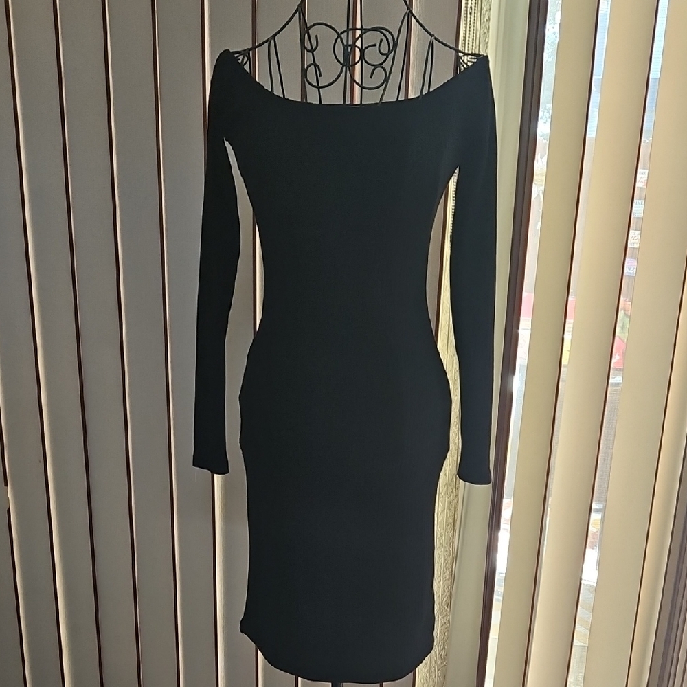 Charlotte Russe Black Long Sleeve Dress